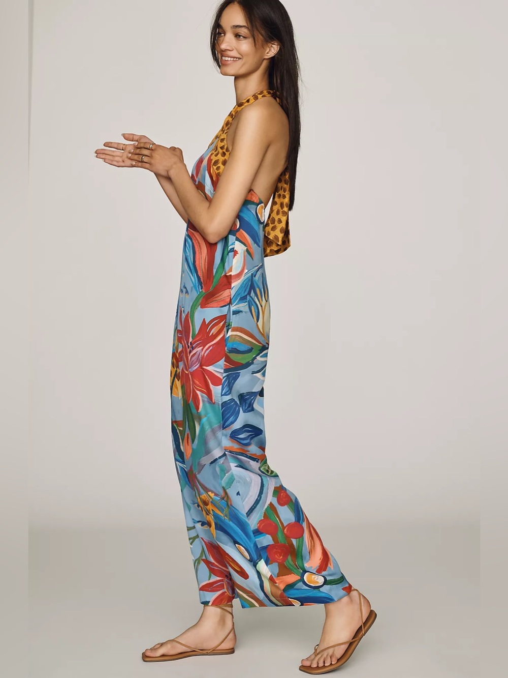 FARM Rio x Anthropologie Printed Halter Jumpsuit 🌺